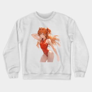 Asuka Langley Soryu Neon Genesis Evangelion Red Swimsuit Crewneck Sweatshirt